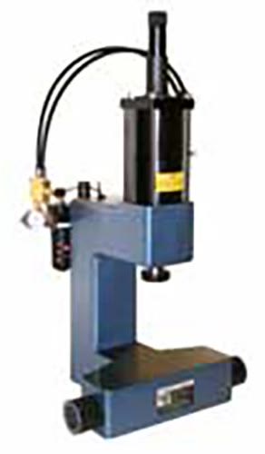 Model P-200 pneumatic press with adjustable downstop and dual palm buttons