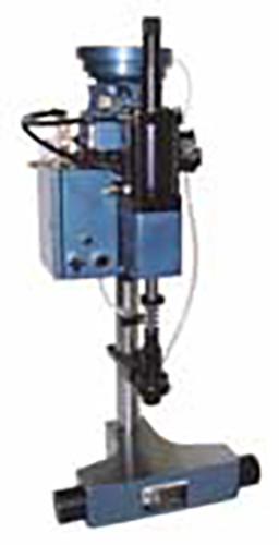 Model PI-700 automatic pin inserter with pin chuck, dual palm buttons and vibratory feeder bowl